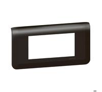 Plaque de finition 4 modules - Horizontale - Mosaic - Noir mat - 079054L - Legrand