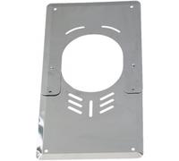 Plaque de finition basse inox ventilée - diamètre 125 x 155 mm TEN