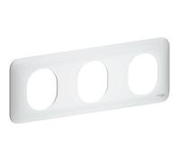 Plaque de finition Blanc OVALIS 3 postes horizontal - SCHNEIDER ELECTRIC - S260706