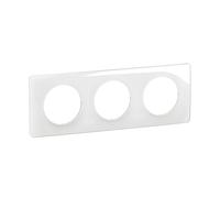 Plaque de finition Céliane 3 postes - Blanc Emaillé - LEGRAND - CP0003