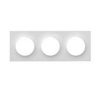 Plaque de finition clipsable SCHNEIDER Odace S510706 - 3 postes - entraxes Ø 71 mm- blanc