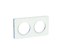 Plaque de finition clipsable SCHNEIDER touch S520804KW - 2 postes - entraxes Ø 71 mm - blanc
