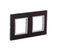 - Plaque de finition double en verre Kalya - Marron