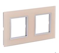 Plaque de finition double en verre Kalya - Rose - Zenitech