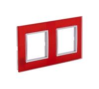 - Plaque de finition double en verre Kalya - Rouge