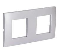 Plaque de finition double Kalya - Argent - Zenitech Argent