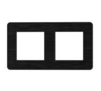 Plaque de finition double - métal Noir - Kouro - Zenitech