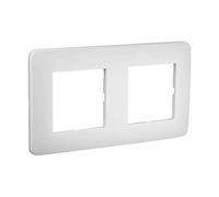 Plaque de finition double poste horizont./vertical entraxe 71mm Casual DEBFLEX Blanc brillant - 742002