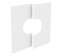Plaque de finition en 2 parties 0-30° - double paroi - Jeremias DW-WHITE 150 mm
