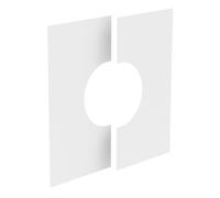 Plaque de finition en 2 parties 0° - double paroi - Jeremias DW-WHITE 130 mm