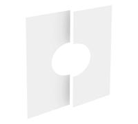 Plaque de finition en 2 parties 1-65° - double paroi - Jeremias DW-WHITE