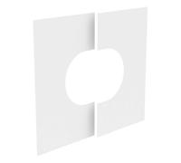 Plaque de finition en 2 parties 31-45° - double paroi - Jeremias DW-WHITE 130 mm
