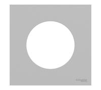 Plaque de finition en saillie 1 poste Schneider Electric Odace gris galet