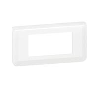 Plaque de finition en saillie 4 modules 4 postes Legrand Mosaic, blanc