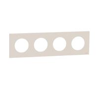 Plaque de finition en saillie 4 postes Schneider Electric Odace beige sable