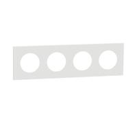 Plaque de finition en saillie 4 postes Schneider Electric Odace blanc craie