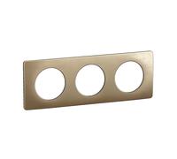 Plaque de finition en saillie Legrand Céliane, 3 postes, bronze