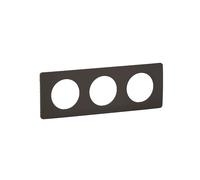 Plaque de finition en saillie Legrand Céliane, 3 postes, noire