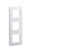 Hager Plaque Essensya WE403 Blanc polycarbonate 3 postes entraxe 71 mm