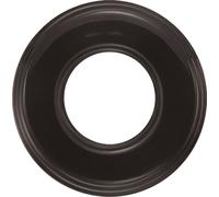 Plaque de finition Fontini Garby simple Porcelaine noire