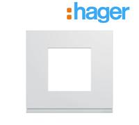 Plaque de finition Gallery Pure 1 poste - HAGER WXP0002