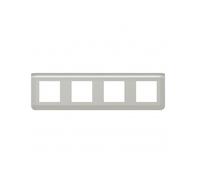 Plaque de finition horizontale Mosaic pour 4x2 modules alu LEGRAND 079308L