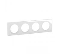 Céliane - plaque de finition 4 postes blanc émaillé - Legrand CP0004