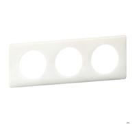 Legrand Plaque Céliane 066633, laquée, 3 postes, finition blanche