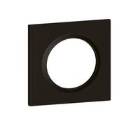 Legrand Plaque de finition Dooxie 1 poste carrée noir velours intérieur