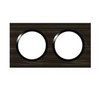 Plaque de finition - LEGRAND - Dooxie - Bois ébène - 2 postes - Intérieur