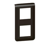 Legrand Plaque de finition Mosaic 2x2 modules Noir mat Verticale