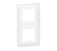 Plaque de finition - LEGRAND - Mosaic - Double verticale - Blanc - 2 postes