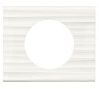 Plaque de finition Legrand pour 1 prise CELIANE corian cannele