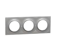 Plaque de finition ODACE Styl 3 postes - Aluminium