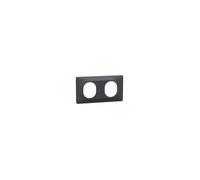 Schneider Electric – Plaque de finition 2 postes Ovalis – Horizontal – entraxe 71 mm – Anthracite