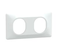 Schneider Electric Plaque de finition Ovalis horizontale 2 postes entraxe 71 mm Blanc