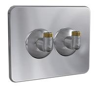 PLAQUE DE FINITION POUR DOUBLE SORTIE DE CLOISON"ROBIFIX" entraxe 50 mm- ROBIFIX ref.3152980091152