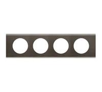 Plaque de finition quadruple Legrand C?liane mati?re black nickel