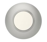 Plaque de finition ronde 1 poste Dooxie - Legrand - Finition effet aluminium