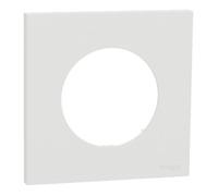 Plaque de finition 1 poste - Odace - S920702 - Schneider - Blanc craie