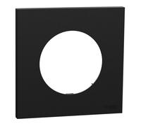 Plaque de finition - SCHNEIDER - Odace - Noir Onyx - 1 poste - IK04 IP21D