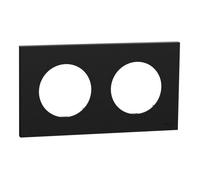 Plaque de finition - SCHNEIDER - Odace - Noir Onyx - 2 postes - Régulation automatique