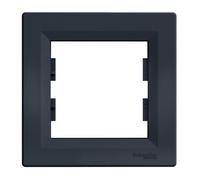 Plaque de finition simple Anthracite Asfora Schneider