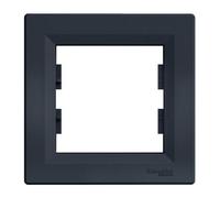 Plaque de finition simple Anthracite Asfora Schneider