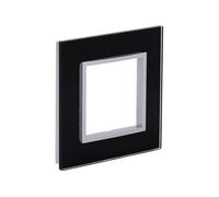 Zenitech Plaque de Finition Simple en Verre Kalya - Noir
