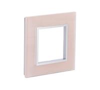 - Plaque de finition simple en verre Kalya - Rose