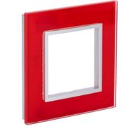 Zenitech - Plaque de finition simple en verre Kalya - Rouge Rouge
