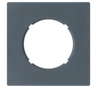 Plaque de finition simple Fontini Dom bleu gris satin à composer