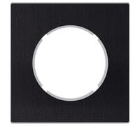 Plaque de finition simple Fontini Dom gris métal anthracite à composer