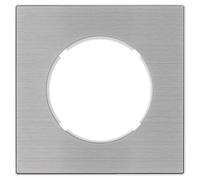 Plaque de finition simple Fontini Dom gris métal satin à composer